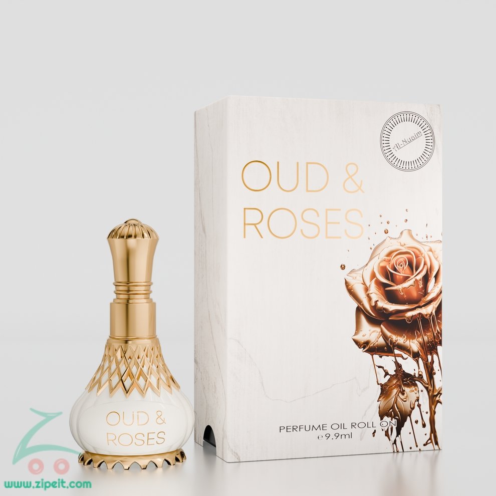 Oudh & Rose Roll-On | Alcohol-Free Oriental Floral Fragrance – Al Nuaim | 9.9ml